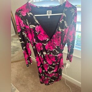 Anne Klein Pink and Black Dress